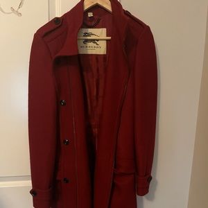 Burberry London red coat size 8 women
